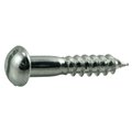 Midwest Fastener Wood Screw, #10, 1 in, Zinc Plated Steel Round Head Slotted Drive, 40 PK 61302